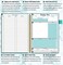 Meeting Notebook with Action Items Project Planner for Note Taking Office and Business Agenda Organizer for Men and Women 160 Pages 7 x 10 Inches Teal